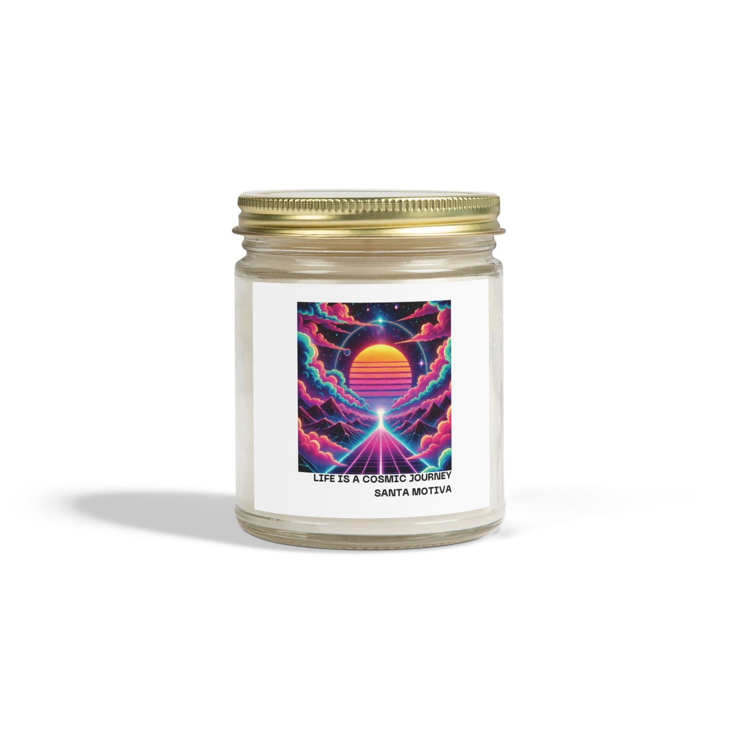 Candle, Cosmic Journey Inspired Scented Coconut Apricot Wax (4oz, 9oz)