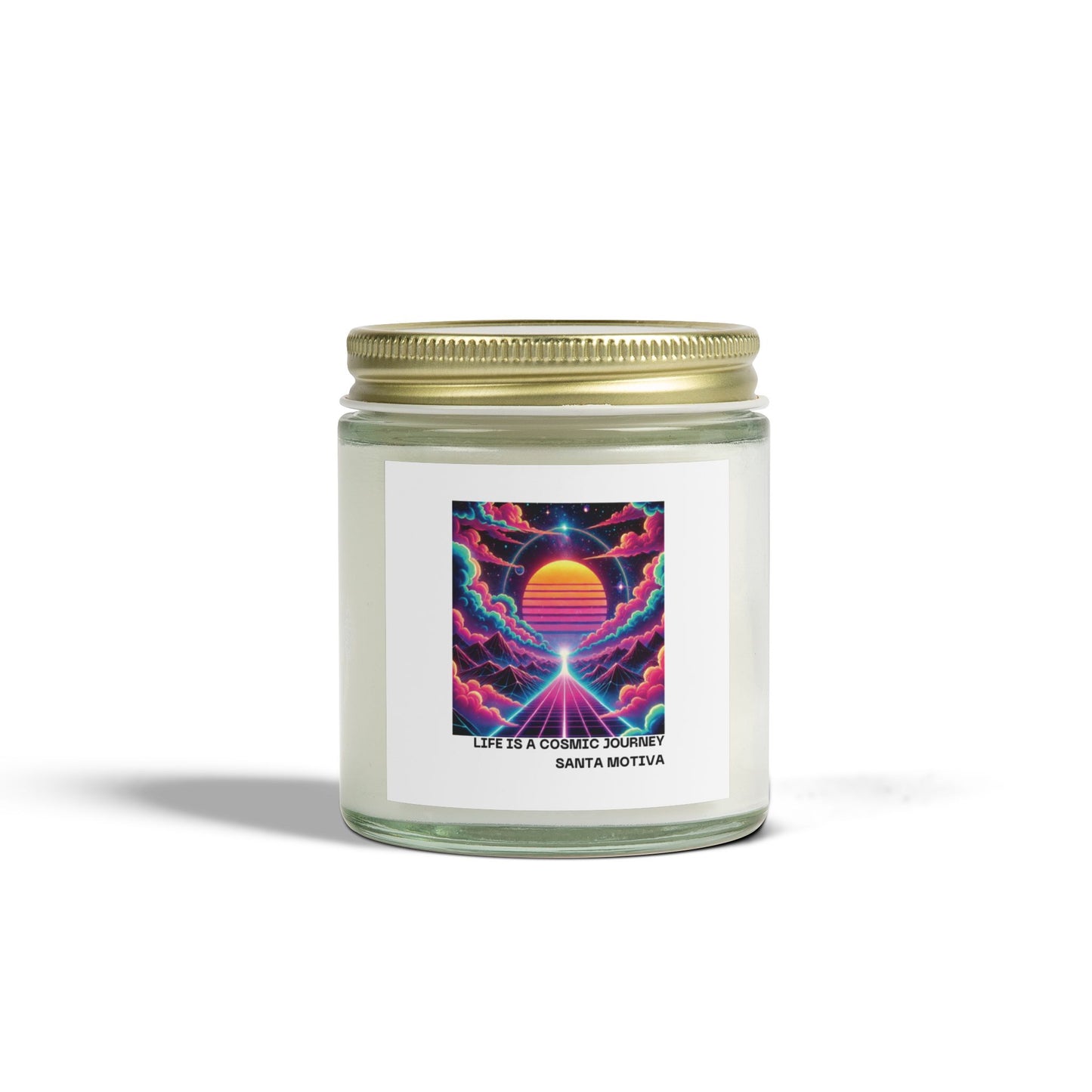 Candle, Cosmic Journey Inspired Scented Coconut Apricot Wax (4oz, 9oz)