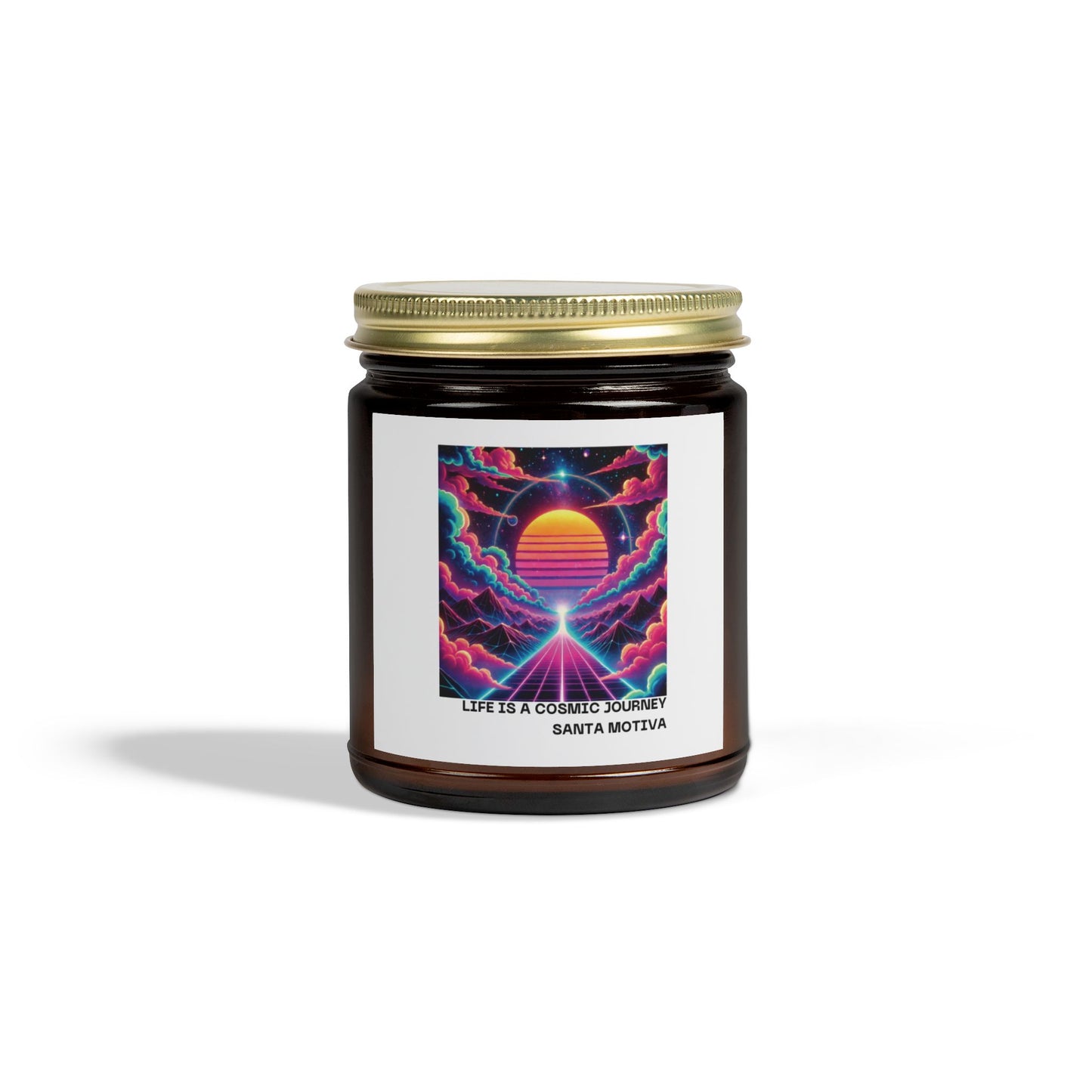 Candle, Cosmic Journey Inspired Scented Coconut Apricot Wax (4oz, 9oz)