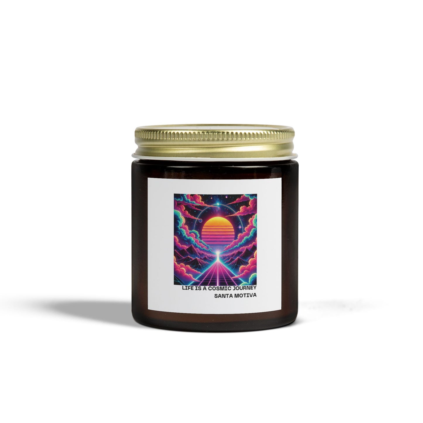 Candle, Cosmic Journey Inspired Scented Coconut Apricot Wax (4oz, 9oz)