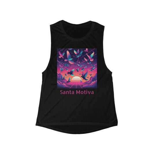 Muscle Tank Santa Motiva Let Go Inspired Women's Flowy