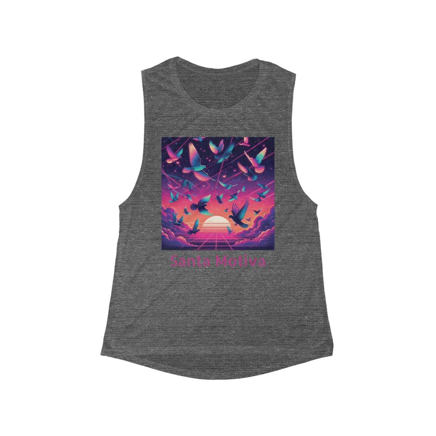 Muscle Tank Santa Motiva Let Go Inspired Women's Flowy